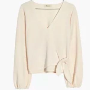 Texture & Thread Crepe Wrap Top